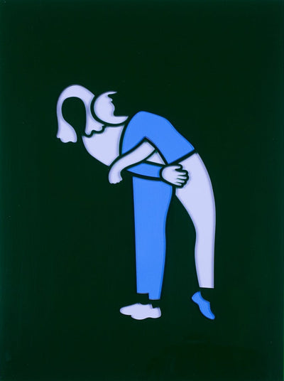 Backbend to the Left (green and blue)