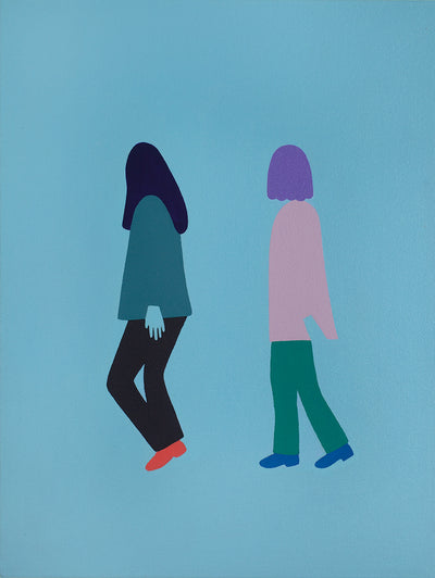 Two Walk to the left (Blue and Purple)